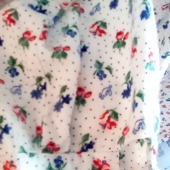 Womens Lanz Of Salzburg  Cottagecore flannel nightgown Heart Buttons Size S - Picture 3 of 16